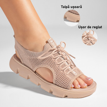 Sandale dama roz cu talpa joasa ZEF11347, 3, zeforia.ro