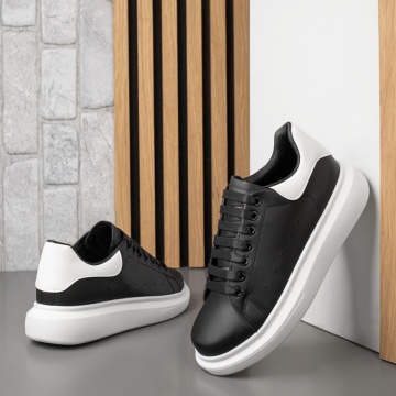 Tenisi barbati cu siret negru cu alb MOD14024, 3, modlet.ro