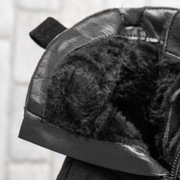 Bocanci negri cu siret si fermoar dama MOD06661, 2, modlet.ro