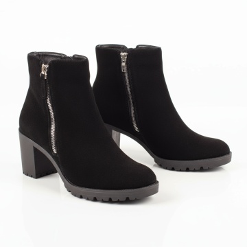 Botine dama negre suede Piele naturala MOD06262, 2, modlet.ro