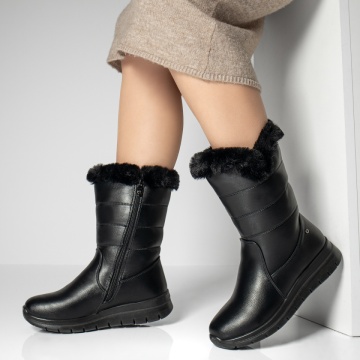 Cizme dama, Cizme dama cu talpa groasa negre MOD12849, modlet.ro