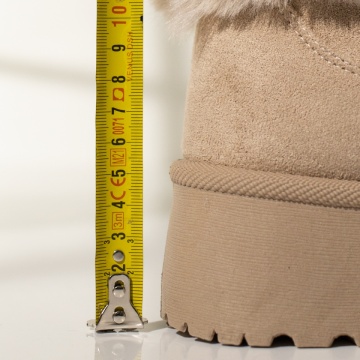 Cizme dama cu talpa groasa tip UG bej suede MOD12836, 3, modlet.ro