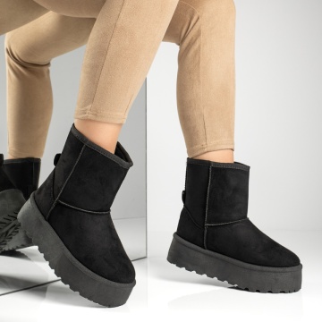 Cizme dama tip UG negru suede MOD12269, 4, modlet.ro