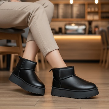 Cizme scurte dama negre MOD12592, 2, modlet.ro