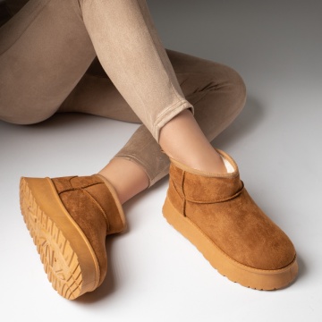 Cizme scurte dama tip oog maro suede MOD12590, 3, modlet.ro