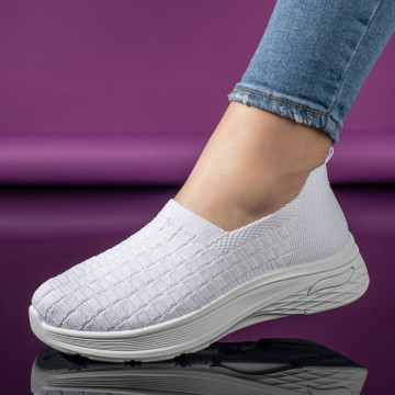 Espadrile sport dama, Espadrile dama albe EMA10, modlet.ro
