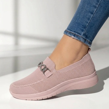 CUPON, Espadrile dama cu accesoriu decorativ roz EMA1, modlet.ro