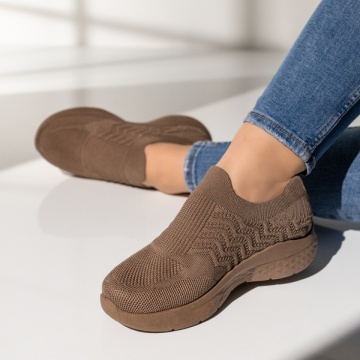 Espadrile sport dama, Espadrile dama cu talpa groasa khaki MOD14210, modlet.ro