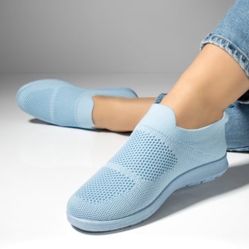 Espadrile dama cu talpa joasa din material textil albastre ZEF13066, 2, zeforia.ro