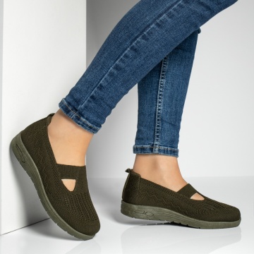 Espadrile dama cu talpa joasa din material textil verzi MOD13062, 4, modlet.ro
