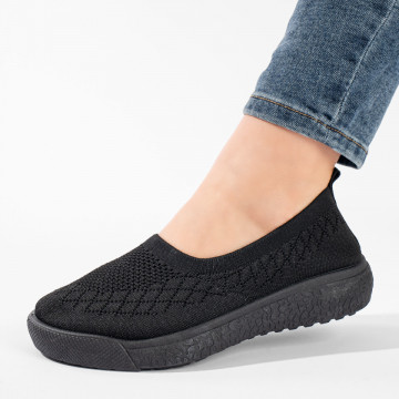 Espadrile sport dama, Espadrile dama cu talpa joasa negre EMA6, modlet.ro