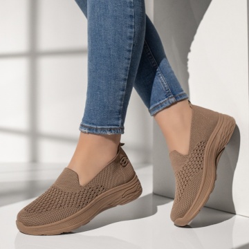 Espadrile sport dama, Espadrile sport dama cu perforatii khaki EMA14, modlet.ro