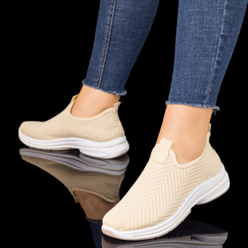 Espadrile sport dama cu talpa groasa bej ZEF04383, 3, zeforia.ro