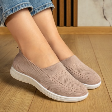 Espadrile sport dama cu talpa joasa si perforatii roz MOD13056, 3, modlet.ro
