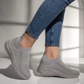 Espadrile sport dama din material textil gri MOD13176, 3, modlet.ro