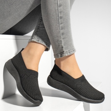 Espadrile sport dama din material textil negre ZEF13173, 4, zeforia.ro