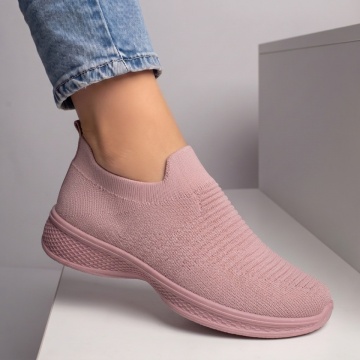 Espadrile sport dama, Espadrile sport dama din material textil roz MOD05095, modlet.ro