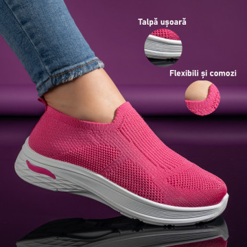 Espadrile sport dama roz inchis MOD11173, 3, modlet.ro