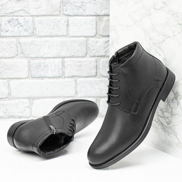 Ghete barbati negre din Piele naturala MOD10564, 1, modlet.ro