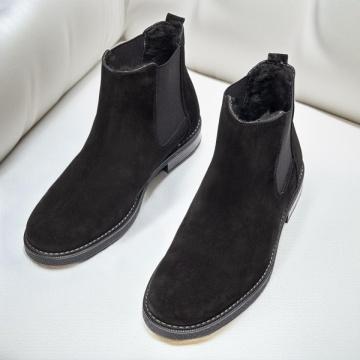 Ghete barbati negre suede din Piele naturala ZEF07476, 2, zeforia.ro