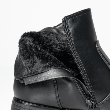 Ghete dama cu fermoar negre MOD06651, 2, modlet.ro