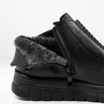 Ghete dama cu fermoar negre MOD12205, 2, modlet.ro