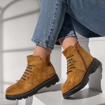 Ghete dama cu strasuri aplicate maro suede MOD12853, 1, modlet.ro