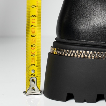 Ghete dama cu talpa groasa si fermoar negre MOD12778, 3, modlet.ro
