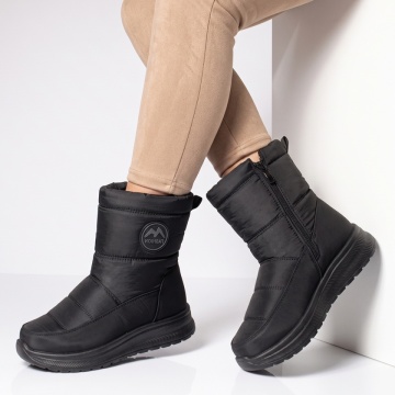 Ghete dama din fas cu talpa groasa negre GINA39, 3, modlet.ro