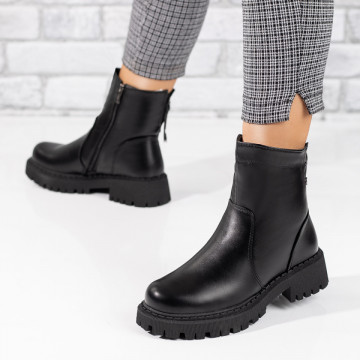 Ghete dama negre cu fermoar MOD07163, 1, modlet.ro