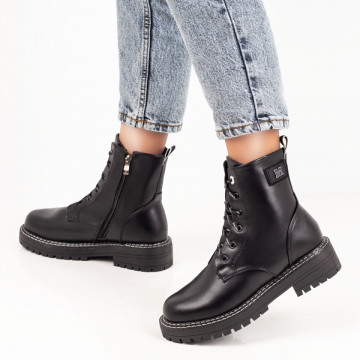 Ghete dama negre cu siret si fermoar MOD07154, 4, modlet.ro