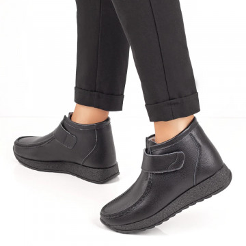 Ghete dama negre din Piele naturala MOD0288, 4, modlet.ro