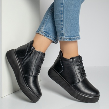 Ghete dama negre din Piele Naturala MOD12219, 4, modlet.ro