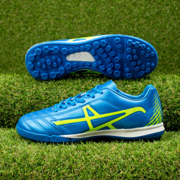 Ghete fotbal unisex pentru gazon sintetic albastre cu verde MOD09820, 3, modlet.ro