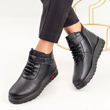 Ghete negre dama cu scai si fermoar MOD06546, 2, modlet.ro