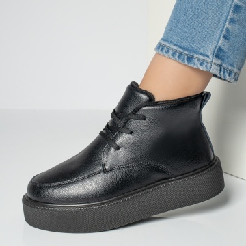 Ghete sport dama negre din Piele Naturala MOD12218, 2, modlet.ro