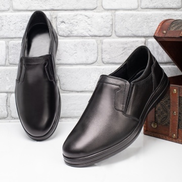 Pantofi barbati casual negri din Piele naturala MOD11277, 4, modlet.ro