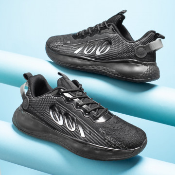 Pantofi barbati sport negri cu alb MOD08528, 3, modlet.ro