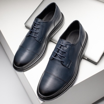 Pantofi casual albastri barbati din Piele naturala MOD11914, 4, modlet.ro