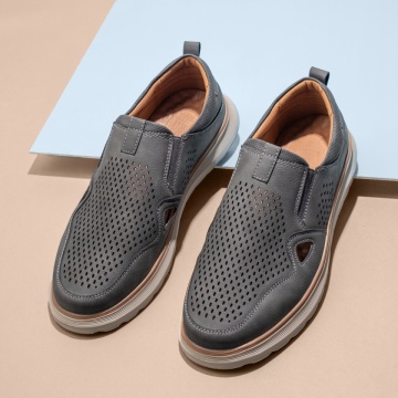 Pantofi casual barbati cu insertie de material elastic gri MOD13556, 3, modlet.ro