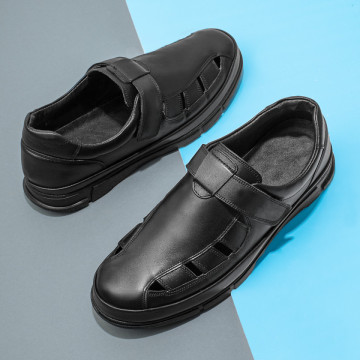Pantofi casual barbati cu perforatii negri din Piele naturala MOD11461, 4, modlet.ro
