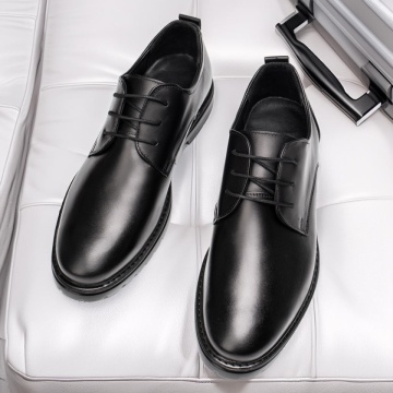 Pantofi casual barbati cu siret negri din Piele naturala MOD12657, 2, modlet.ro