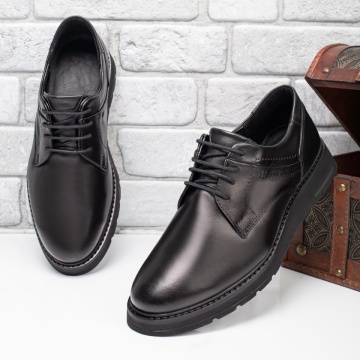 Pantofi casual barbati cu siret negri din Piele naturala MOD13002, 4, modlet.ro