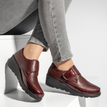 Pantofi casual dama cu platforma visinii MOD06218, 4, modlet.ro