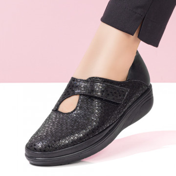 Pantofi casual dama cu scai negri din Piele naturala MOD00129, 3, modlet.ro