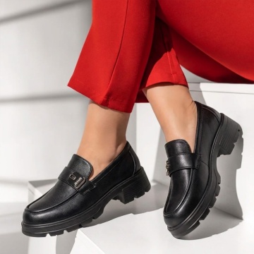 Pantofi dama, Pantofi casual dama cu talpa groasa negri DORA45, modlet.ro