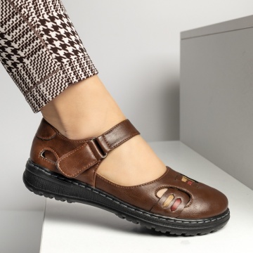 Pantofi dama, Pantofi casual dama cu talpa joasa maro MOD14271, modlet.ro