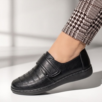 Pantofi casual dama cu talpa joasa negri IOANA8, 2, modlet.ro