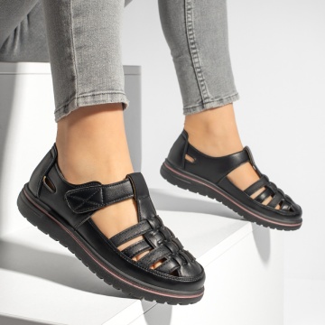 Pantofi casual dama cu talpa joasa negri MOD13169, 4, modlet.ro