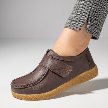 Pantofi casual dama maro cu scai din Piele naturala MOD03851, 2, modlet.ro
